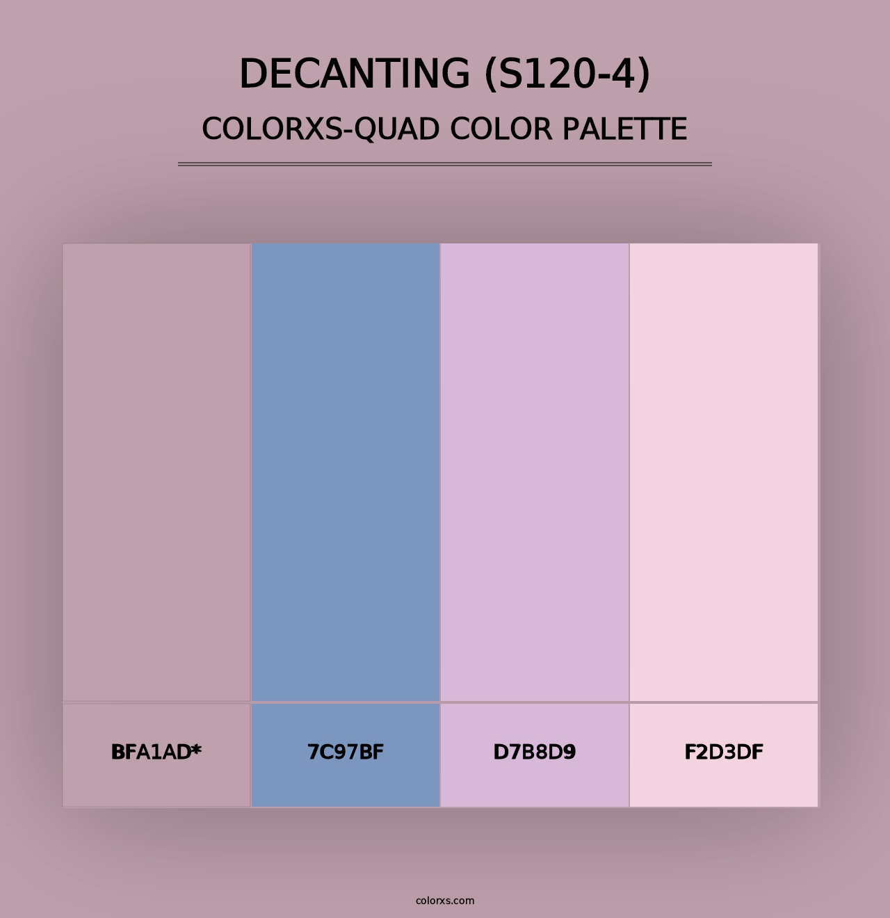 Decanting (S120-4) - Colorxs Quad Palette