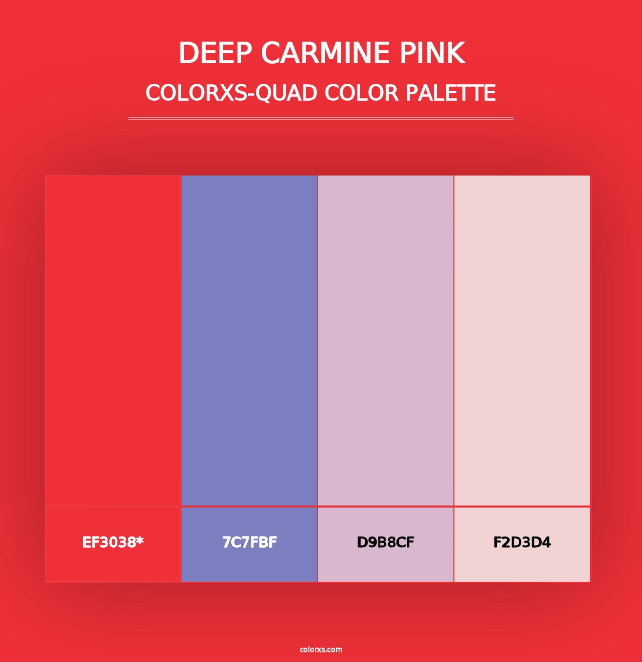 Deep carmine pink - Colorxs Quad Palette