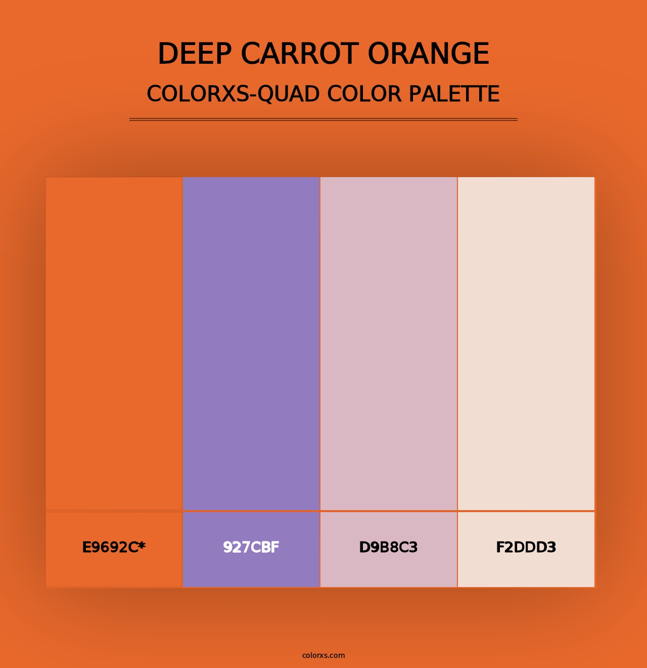 Deep Carrot Orange - Colorxs Quad Palette