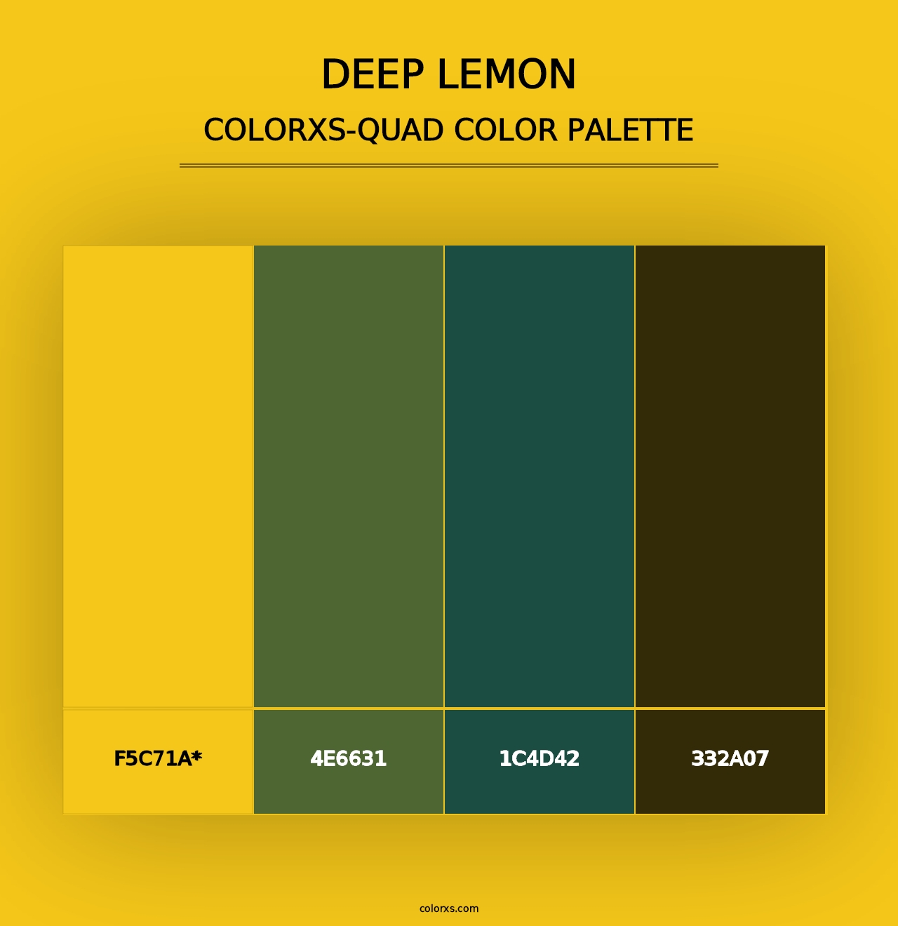 Deep Lemon - Colorxs Quad Palette