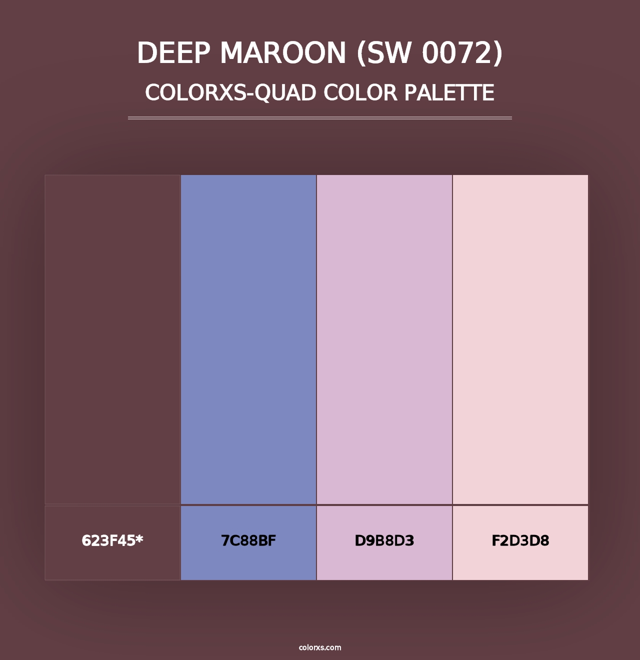 Deep Maroon (SW 0072) - Colorxs Quad Palette