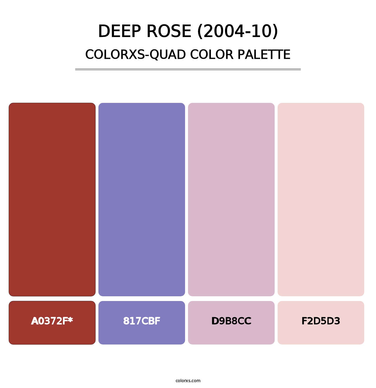 Deep Rose (2004-10) - Colorxs Quad Palette