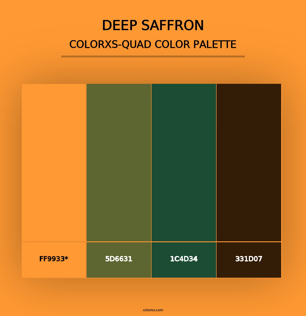 Deep Saffron - Colorxs Quad Palette