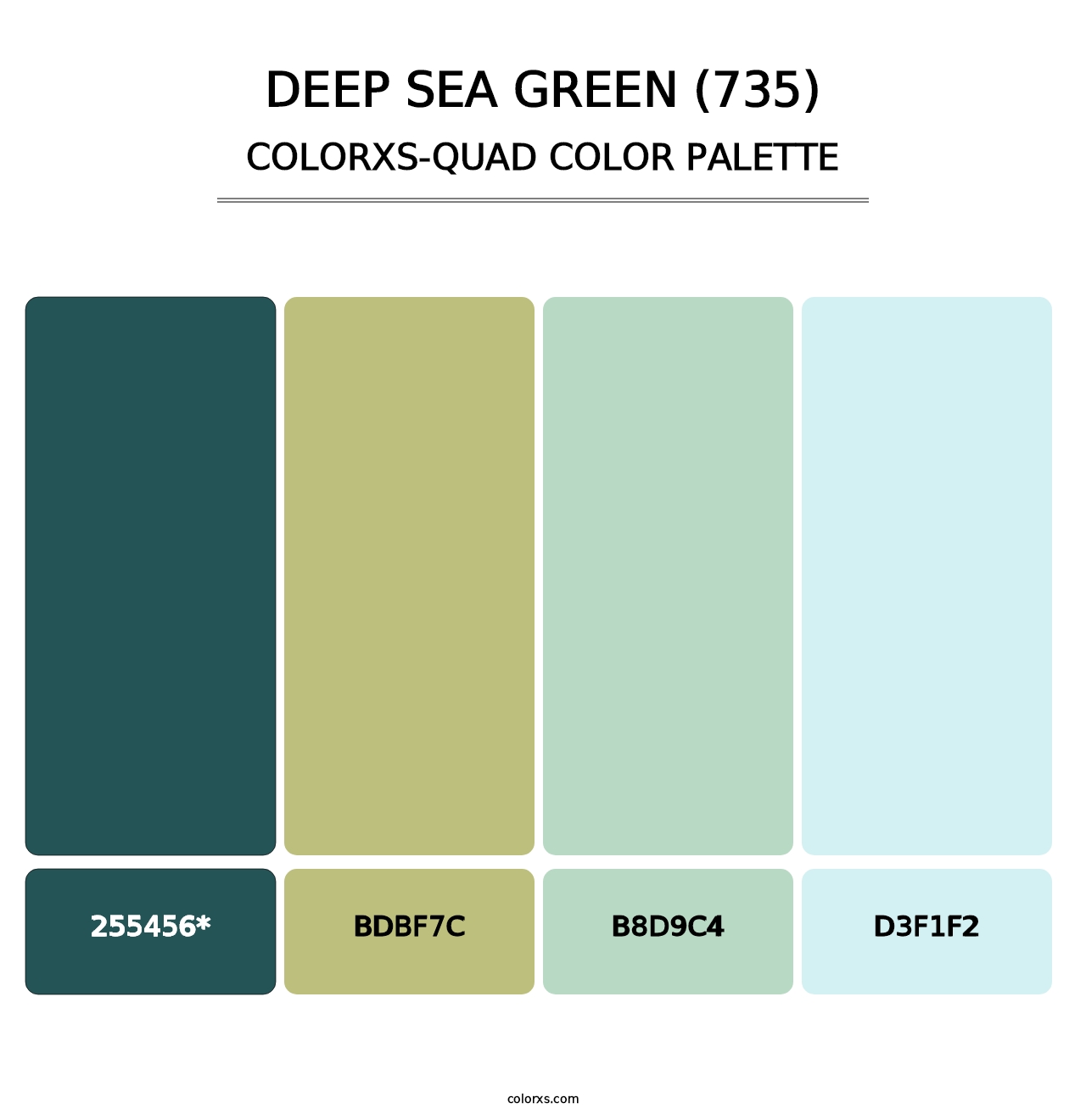 Deep Sea Green (735) - Colorxs Quad Palette