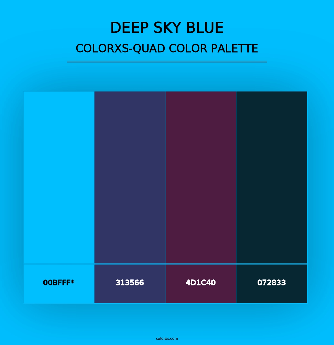 Deep Sky Blue - Colorxs Quad Palette