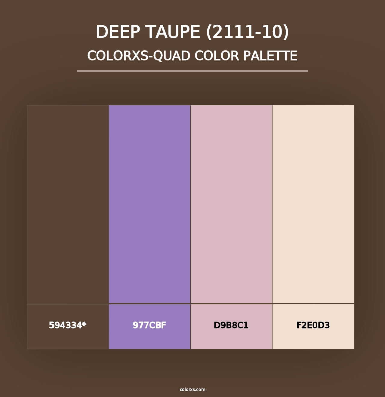 Deep Taupe (2111-10) - Colorxs Quad Palette