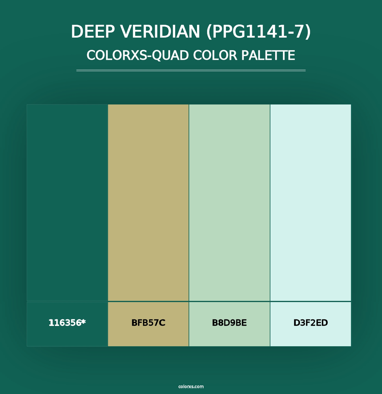 Deep Veridian (PPG1141-7) - Colorxs Quad Palette