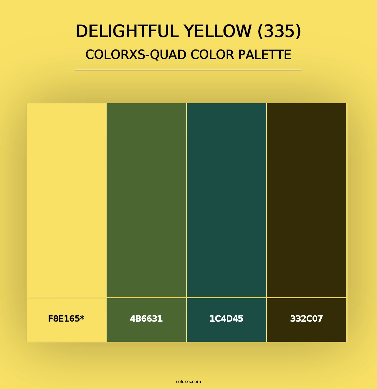 Delightful Yellow (335) - Colorxs Quad Palette