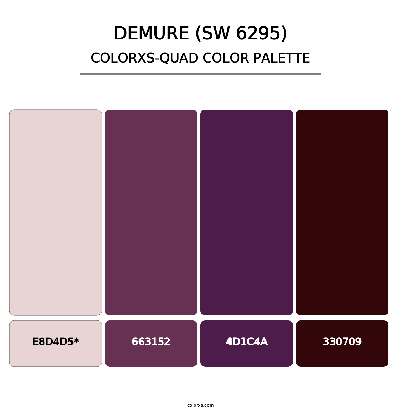 Demure (SW 6295) - Colorxs Quad Palette