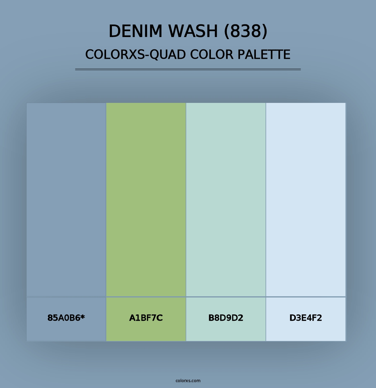 Denim Wash (838) - Colorxs Quad Palette