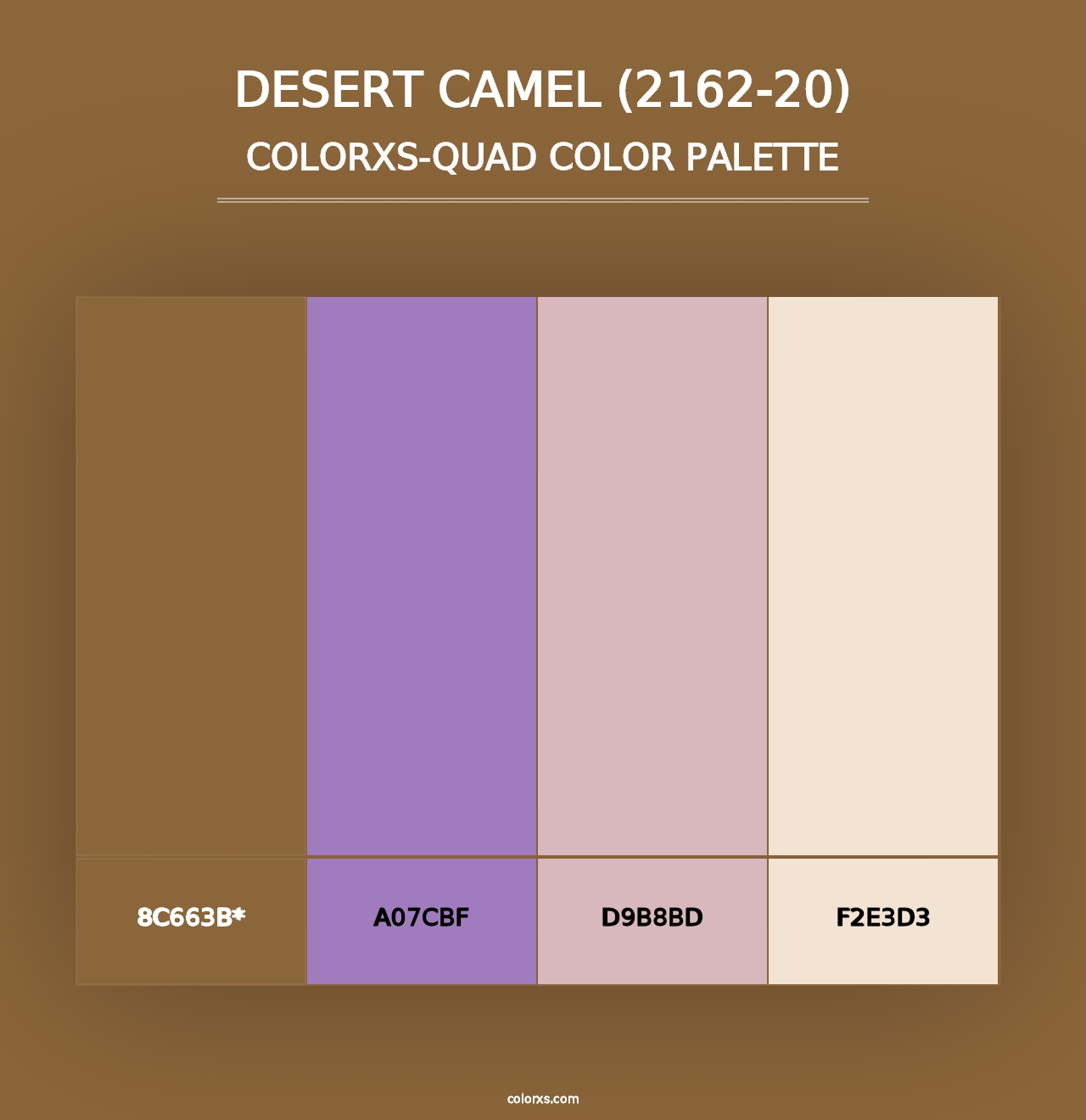 Desert Camel (2162-20) - Colorxs Quad Palette