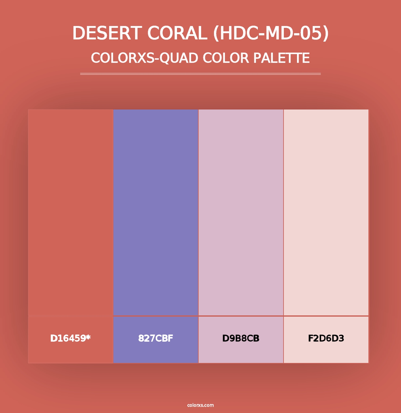 Desert Coral (HDC-MD-05) - Colorxs Quad Palette