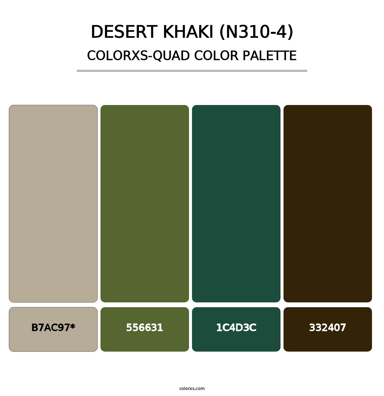 Desert Khaki (N310-4) - Colorxs Quad Palette