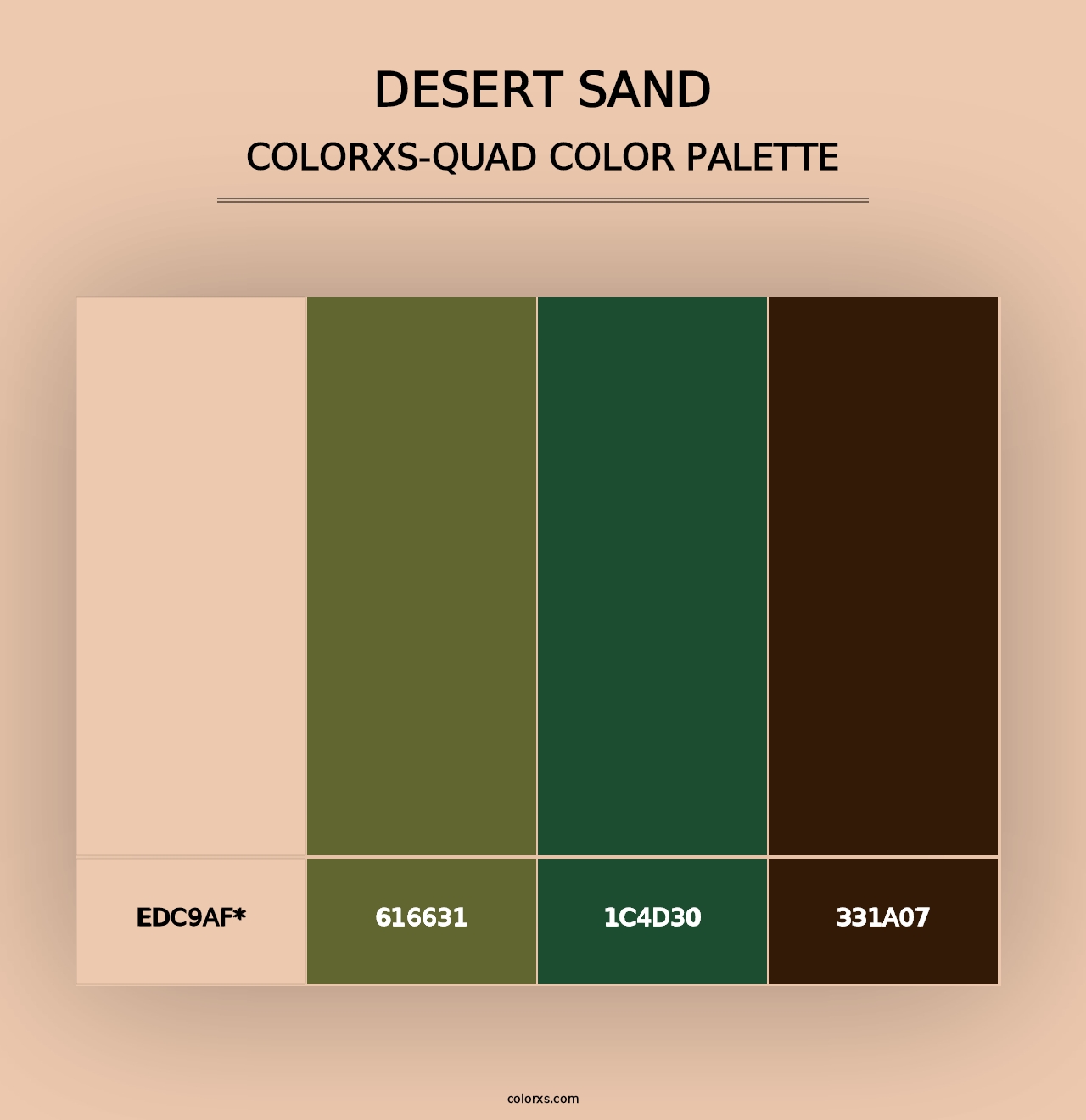 Desert Sand - Colorxs Quad Palette