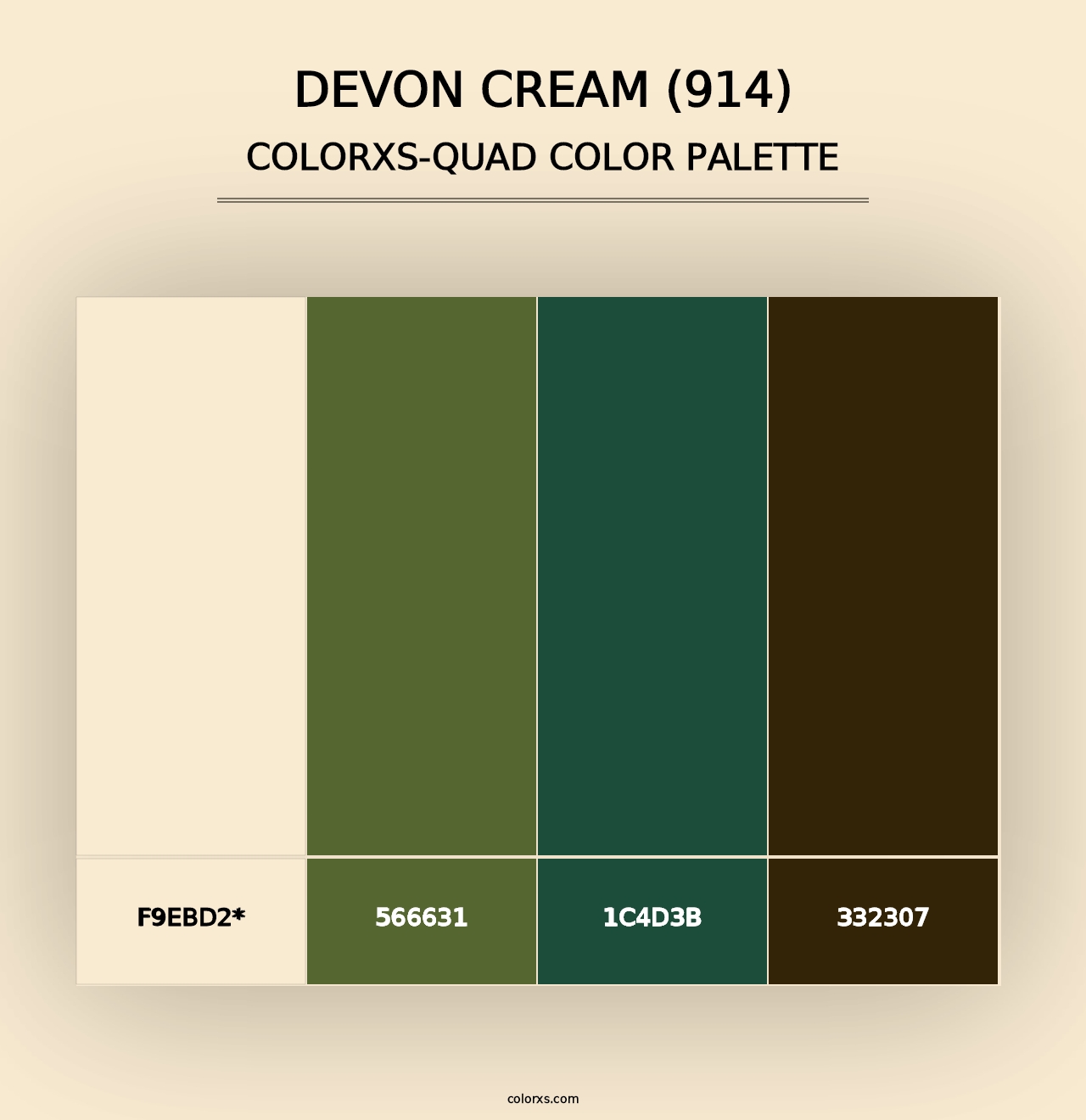 Devon Cream (914) - Colorxs Quad Palette