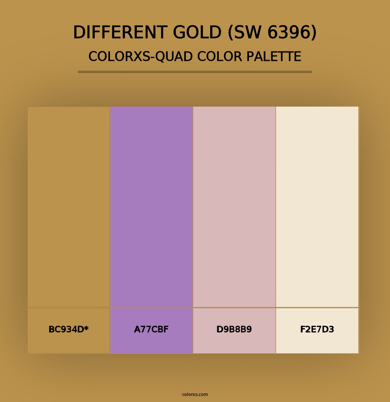 Different Gold (SW 6396) - Colorxs Quad Palette