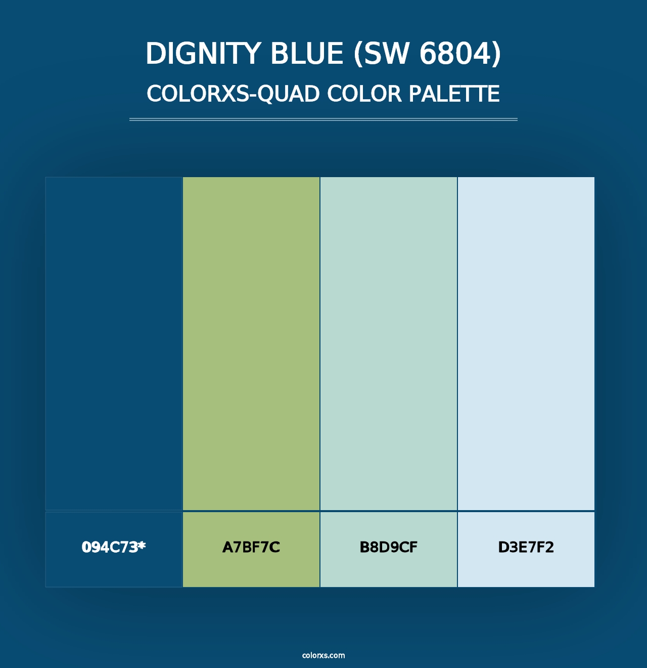 Dignity Blue (SW 6804) - Colorxs Quad Palette