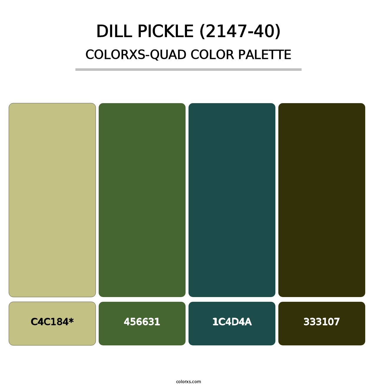 Dill Pickle (2147-40) - Colorxs Quad Palette