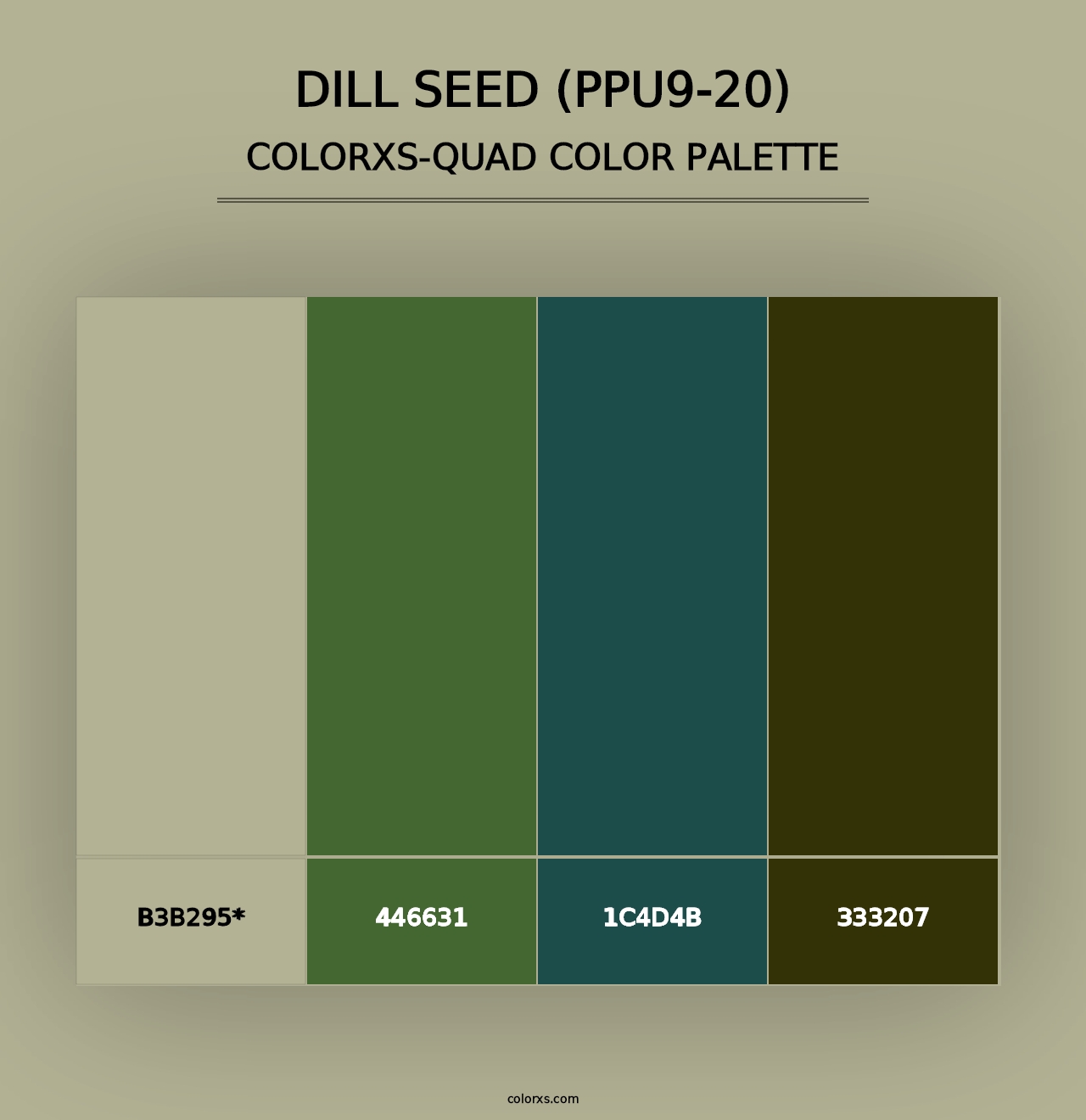 Dill Seed (PPU9-20) - Colorxs Quad Palette