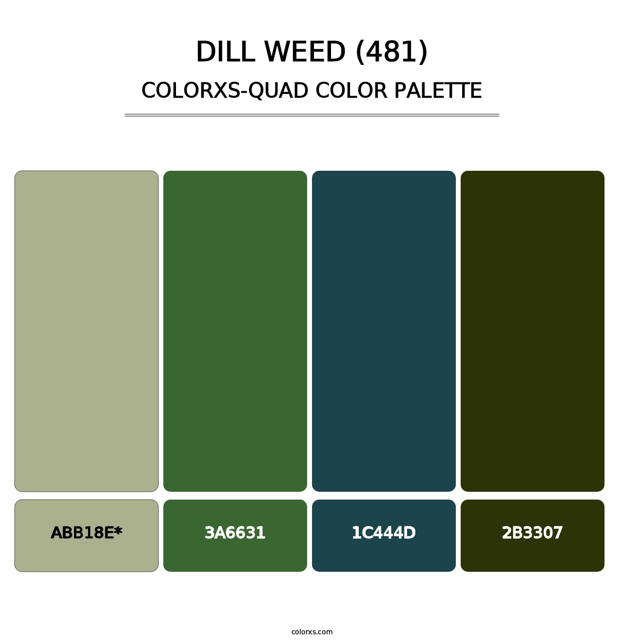 Dill Weed (481) - Colorxs Quad Palette