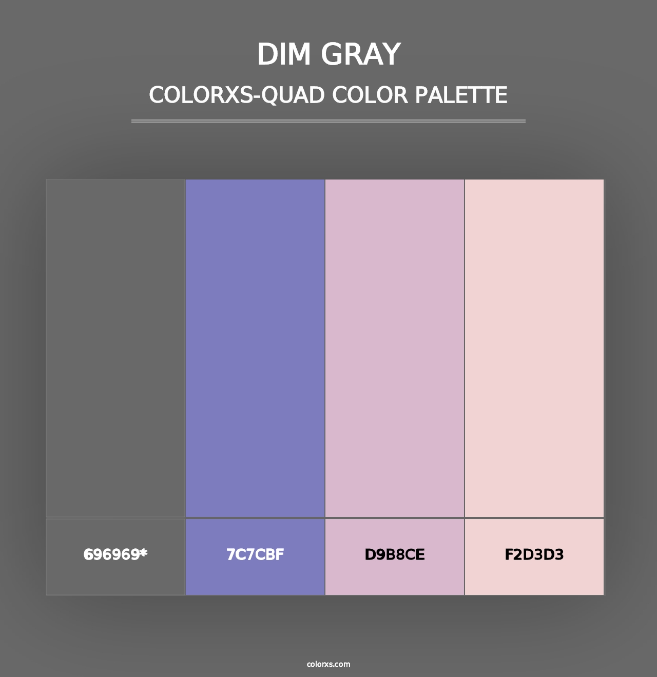 Dim Gray - Colorxs Quad Palette