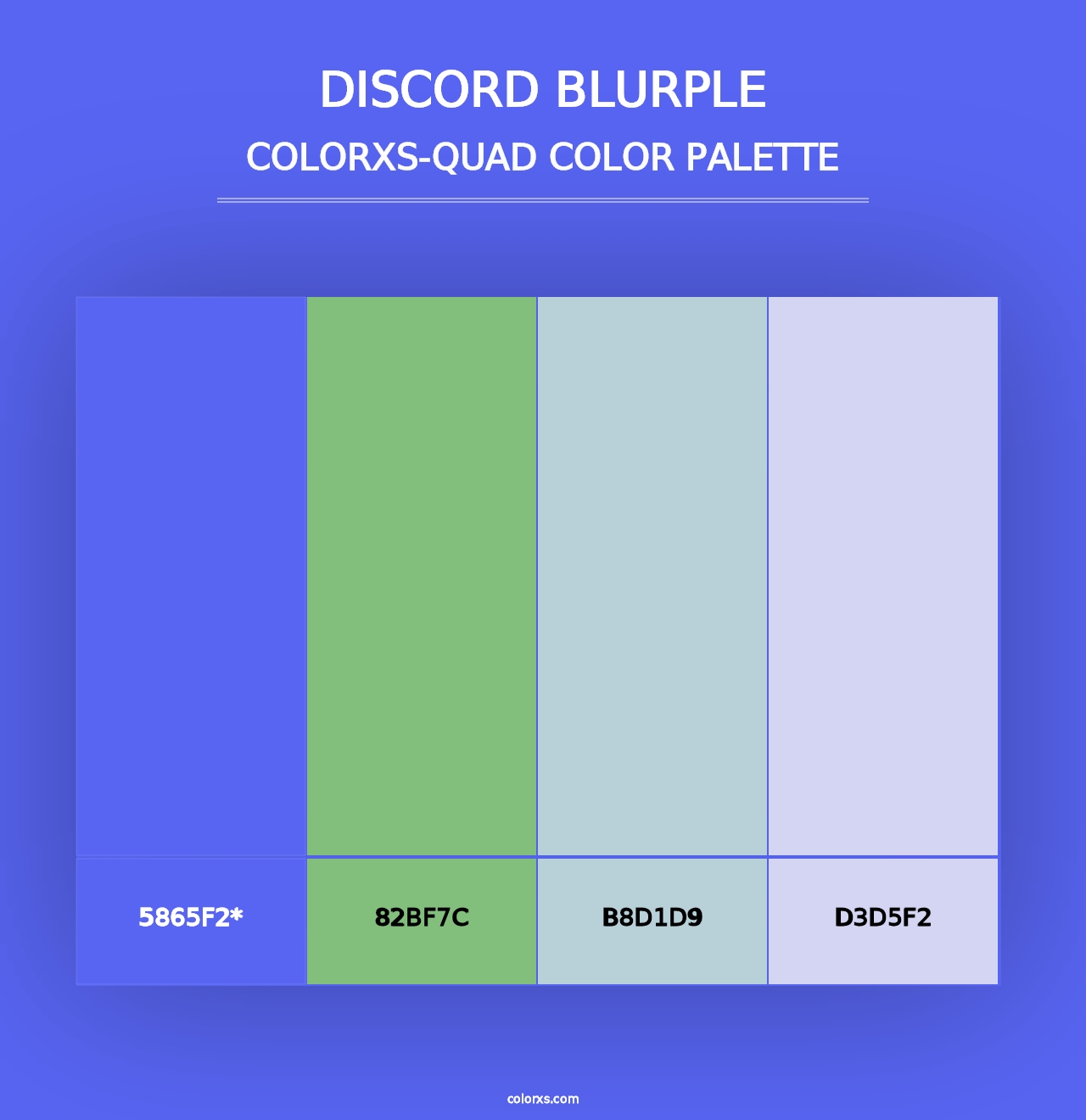 Discord Blurple - Colorxs Quad Palette