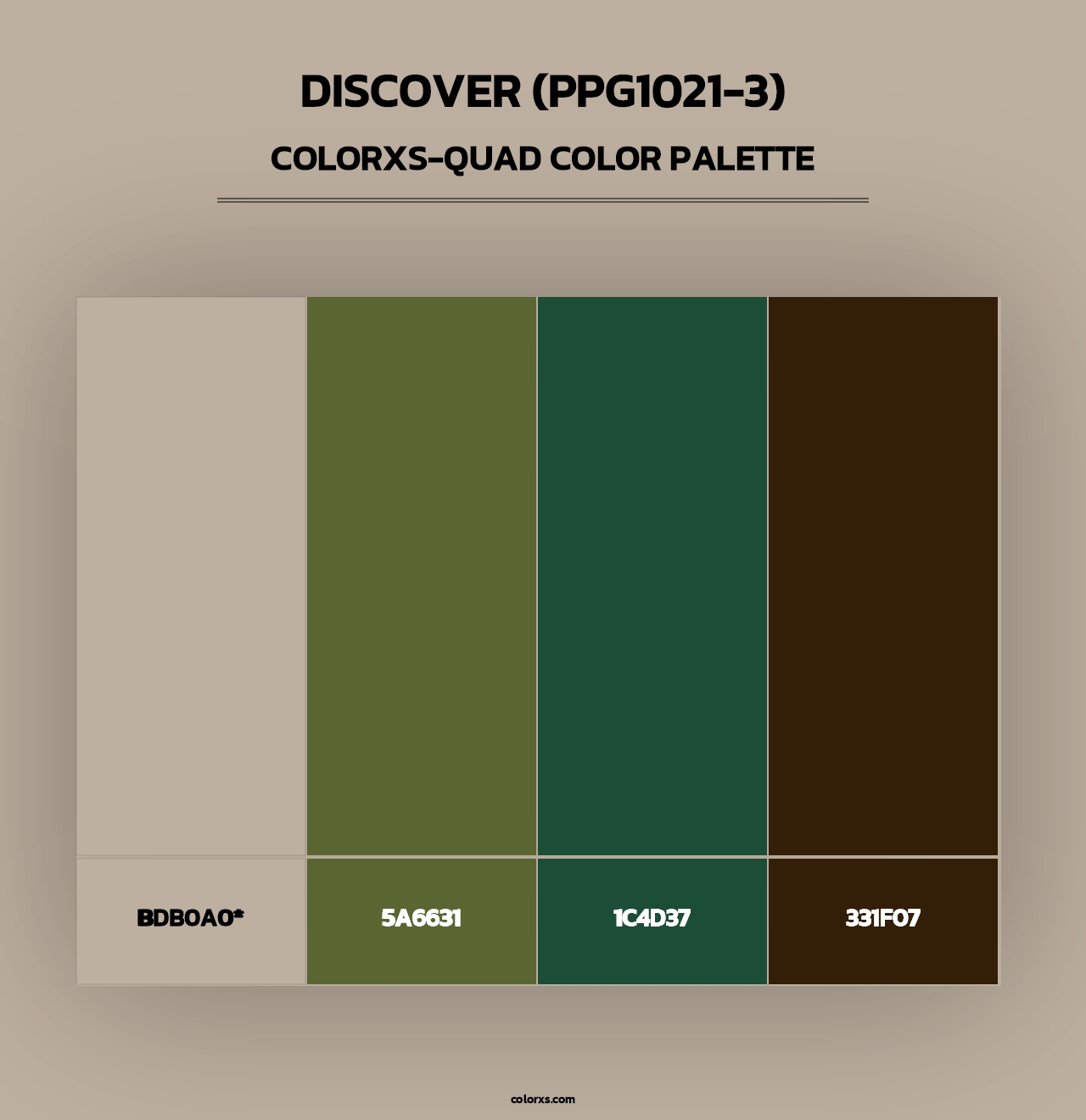 Discover (PPG1021-3) - Colorxs Quad Palette