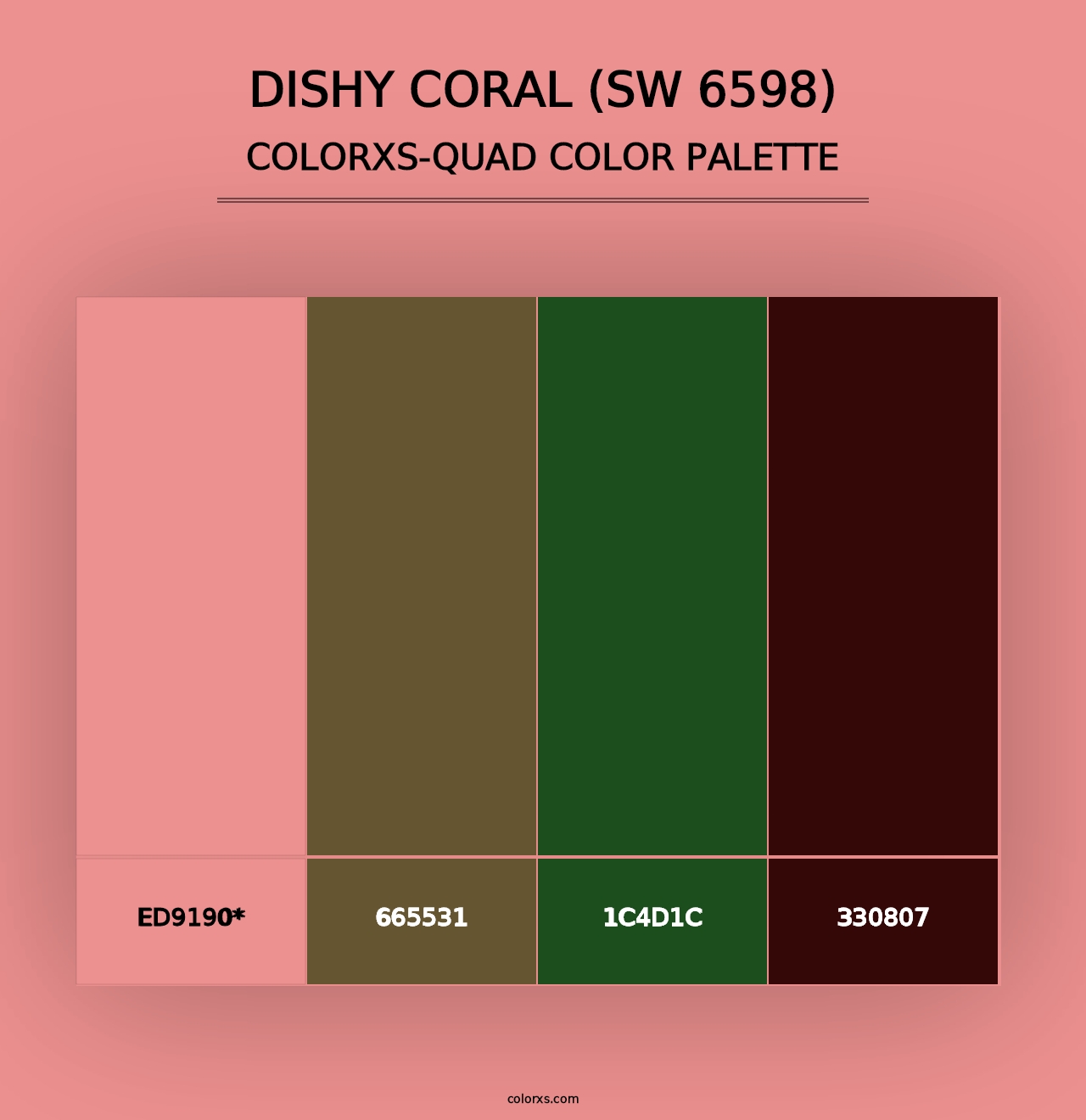 Dishy Coral (SW 6598) - Colorxs Quad Palette