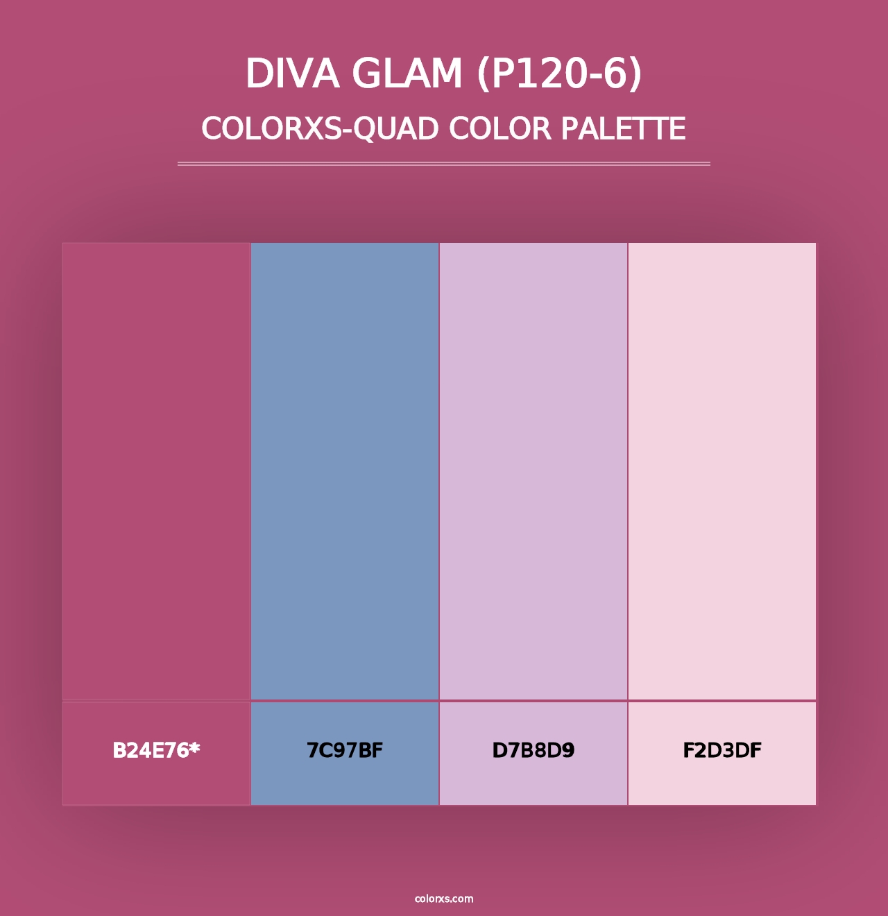 Diva Glam (P120-6) - Colorxs Quad Palette