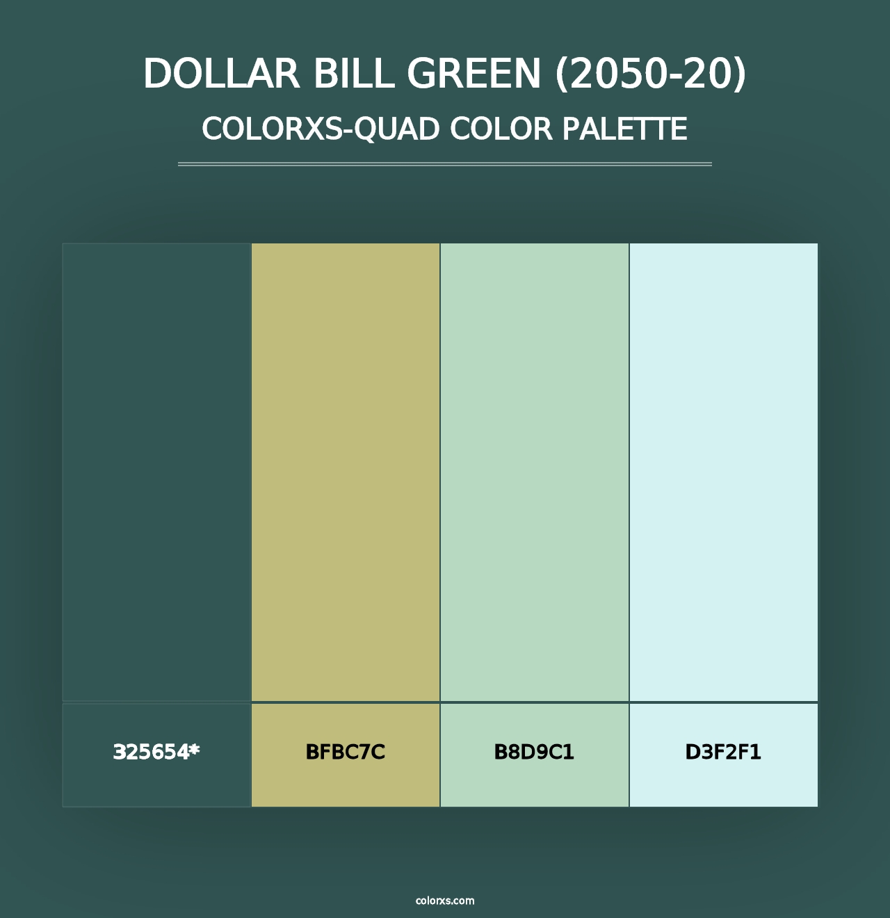 Dollar Bill Green (2050-20) - Colorxs Quad Palette