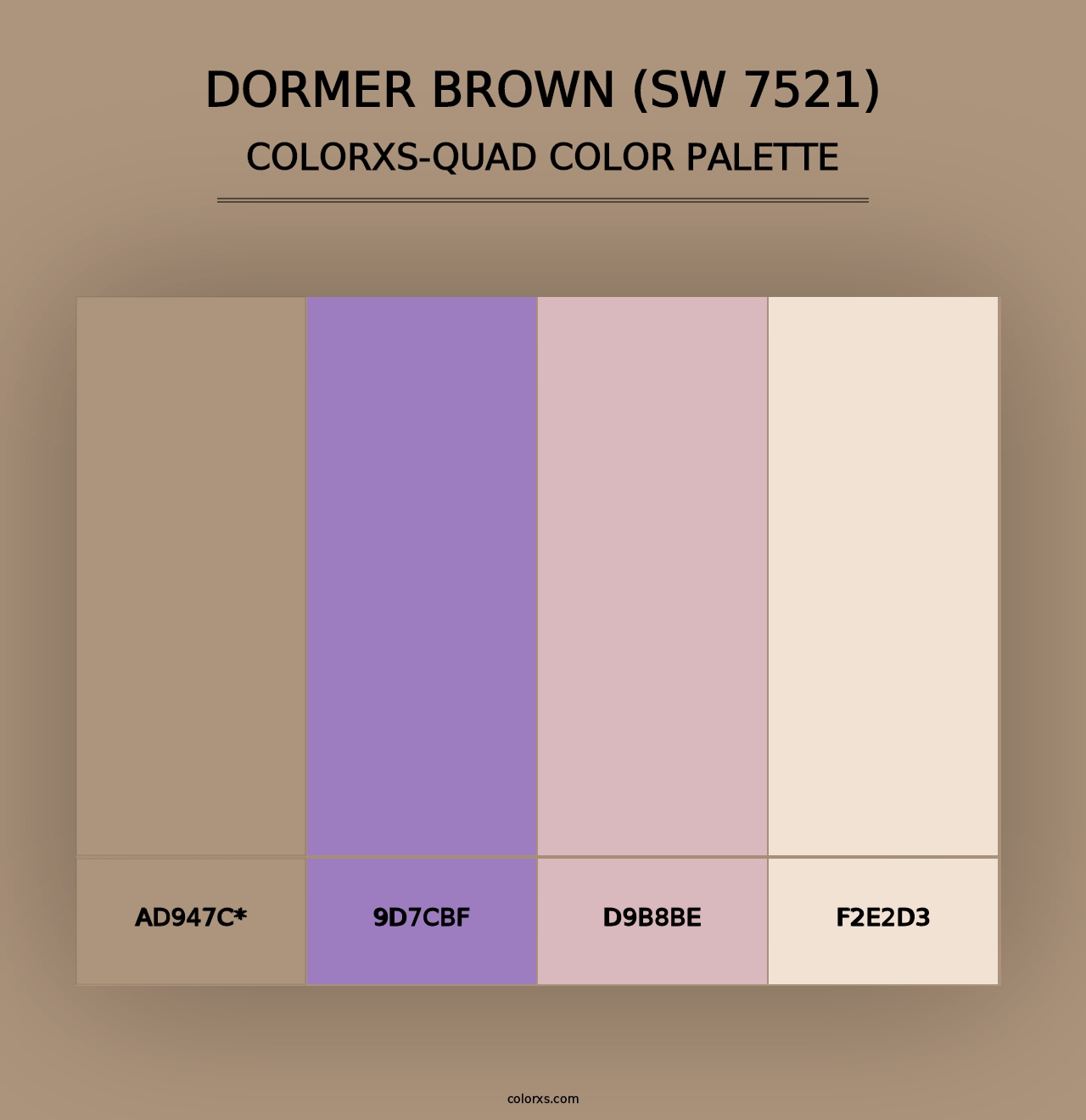 Dormer Brown (SW 7521) - Colorxs Quad Palette