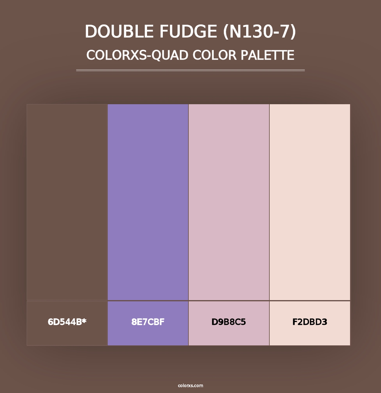 Double Fudge (N130-7) - Colorxs Quad Palette