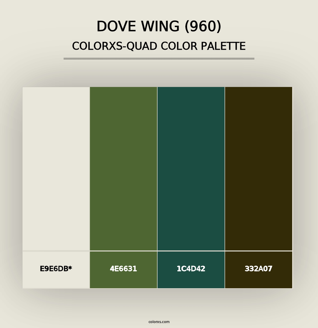 Dove Wing (960) - Colorxs Quad Palette