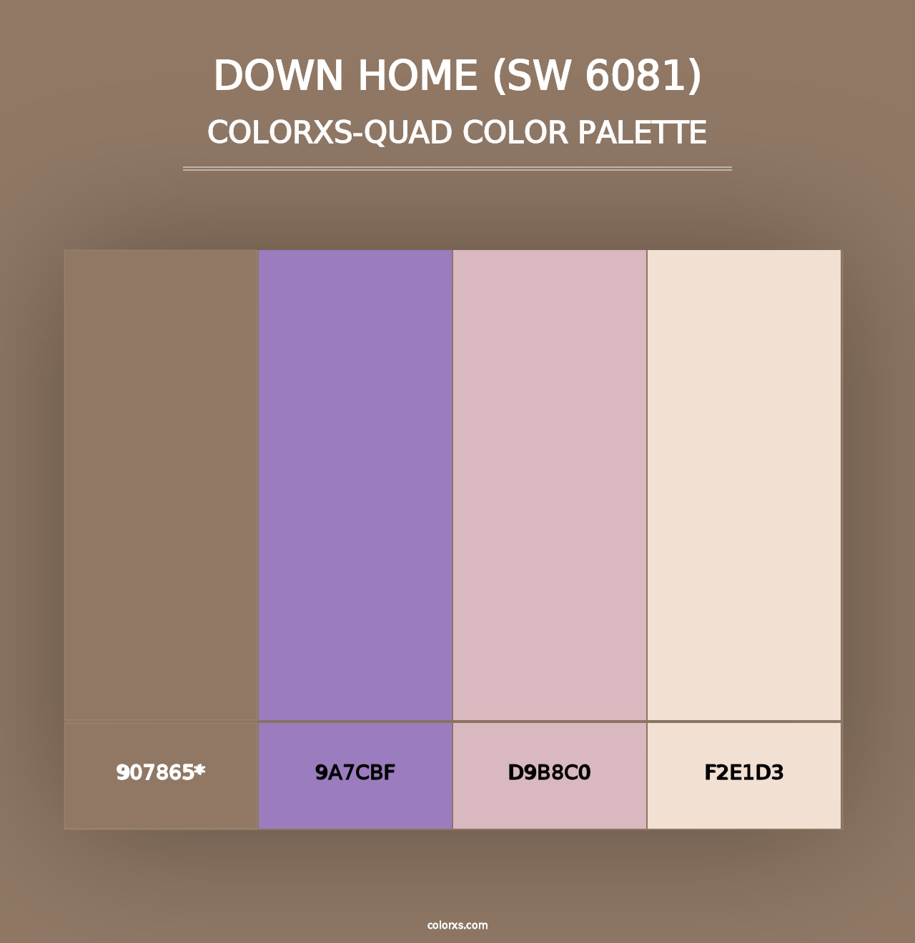 Down Home (SW 6081) - Colorxs Quad Palette