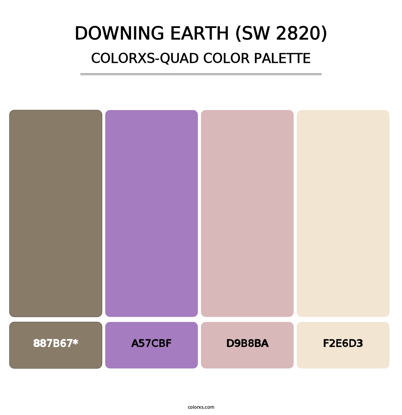 Downing Earth (SW 2820) - Colorxs Quad Palette