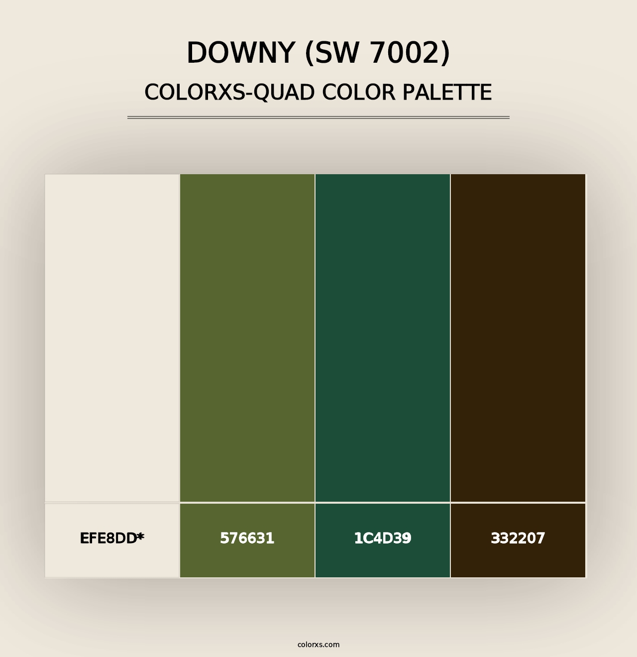 Downy (SW 7002) - Colorxs Quad Palette