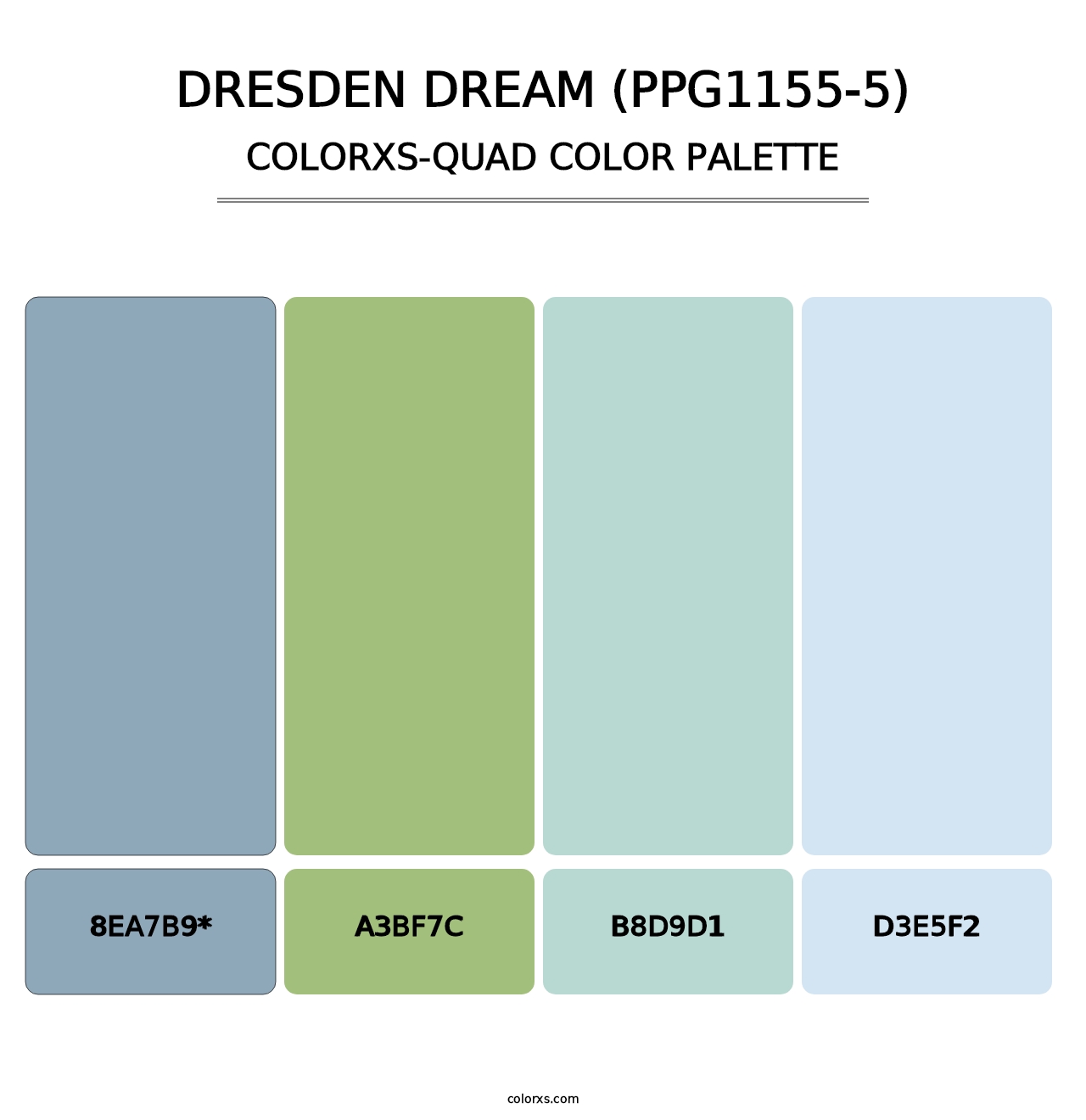 Dresden Dream (PPG1155-5) - Colorxs Quad Palette