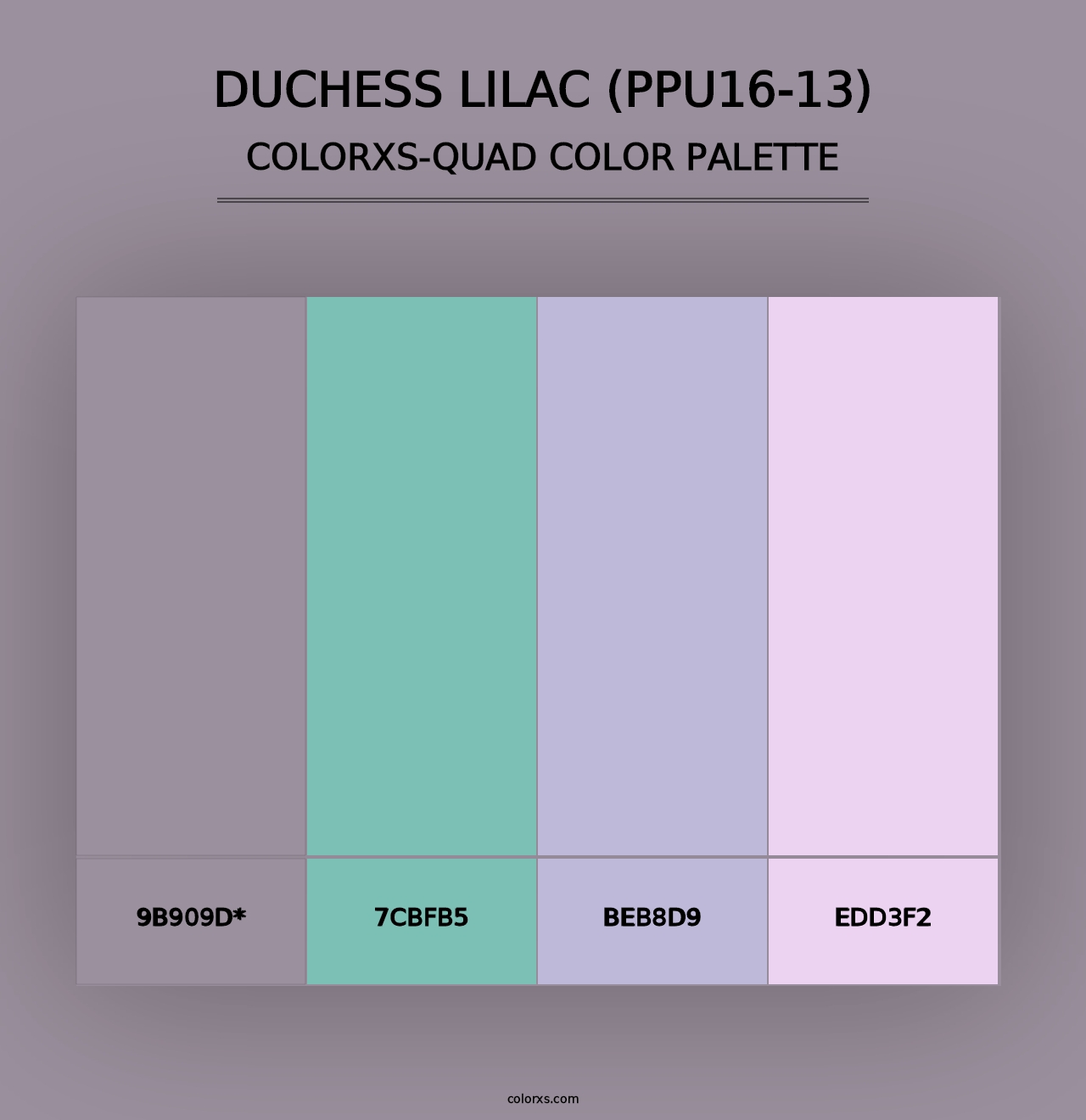 Duchess Lilac (PPU16-13) - Colorxs Quad Palette