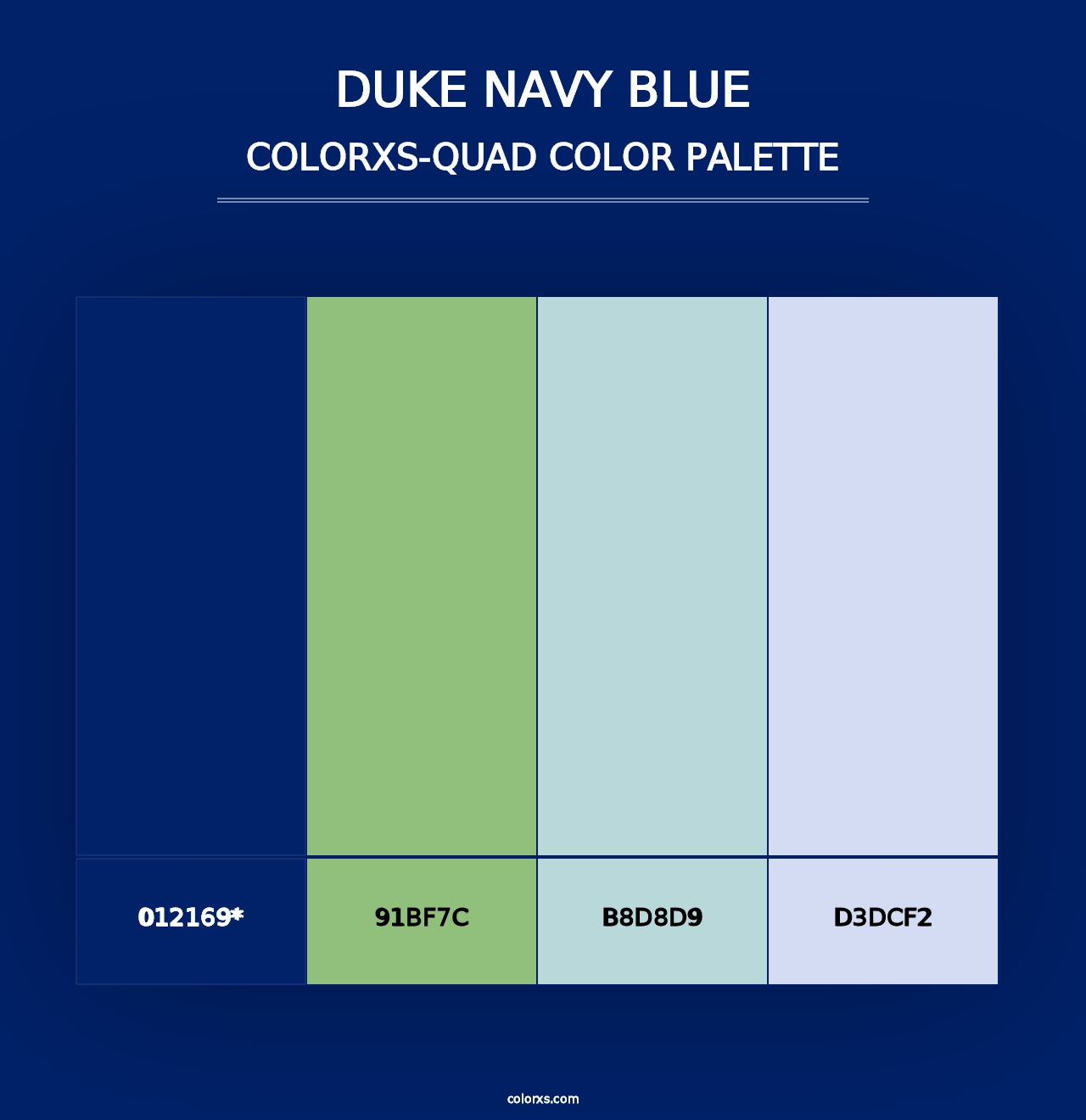 Duke Navy Blue - Colorxs Quad Palette