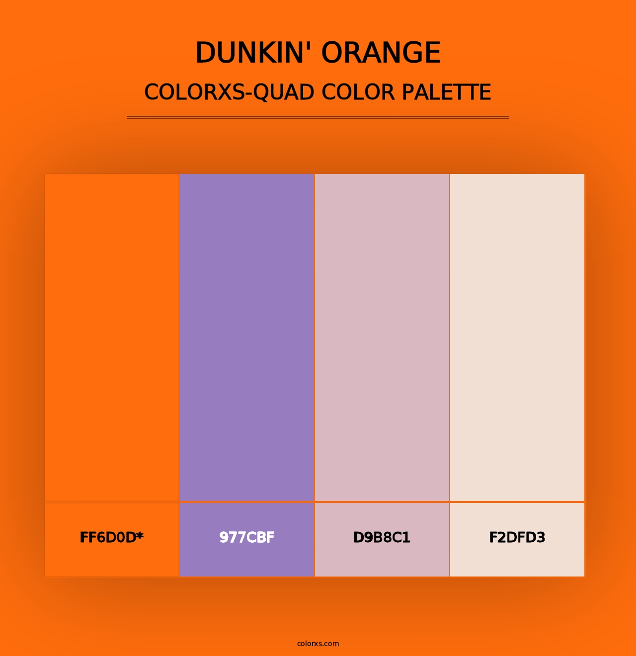 Dunkin' Orange - Colorxs Quad Palette