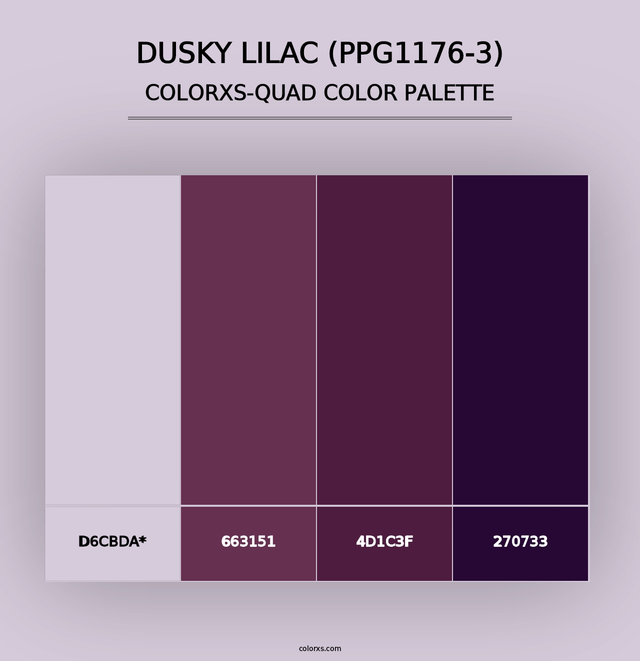 Dusky Lilac (PPG1176-3) - Colorxs Quad Palette