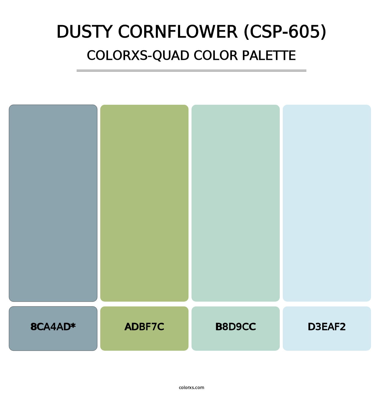 Dusty Cornflower (CSP-605) - Colorxs Quad Palette