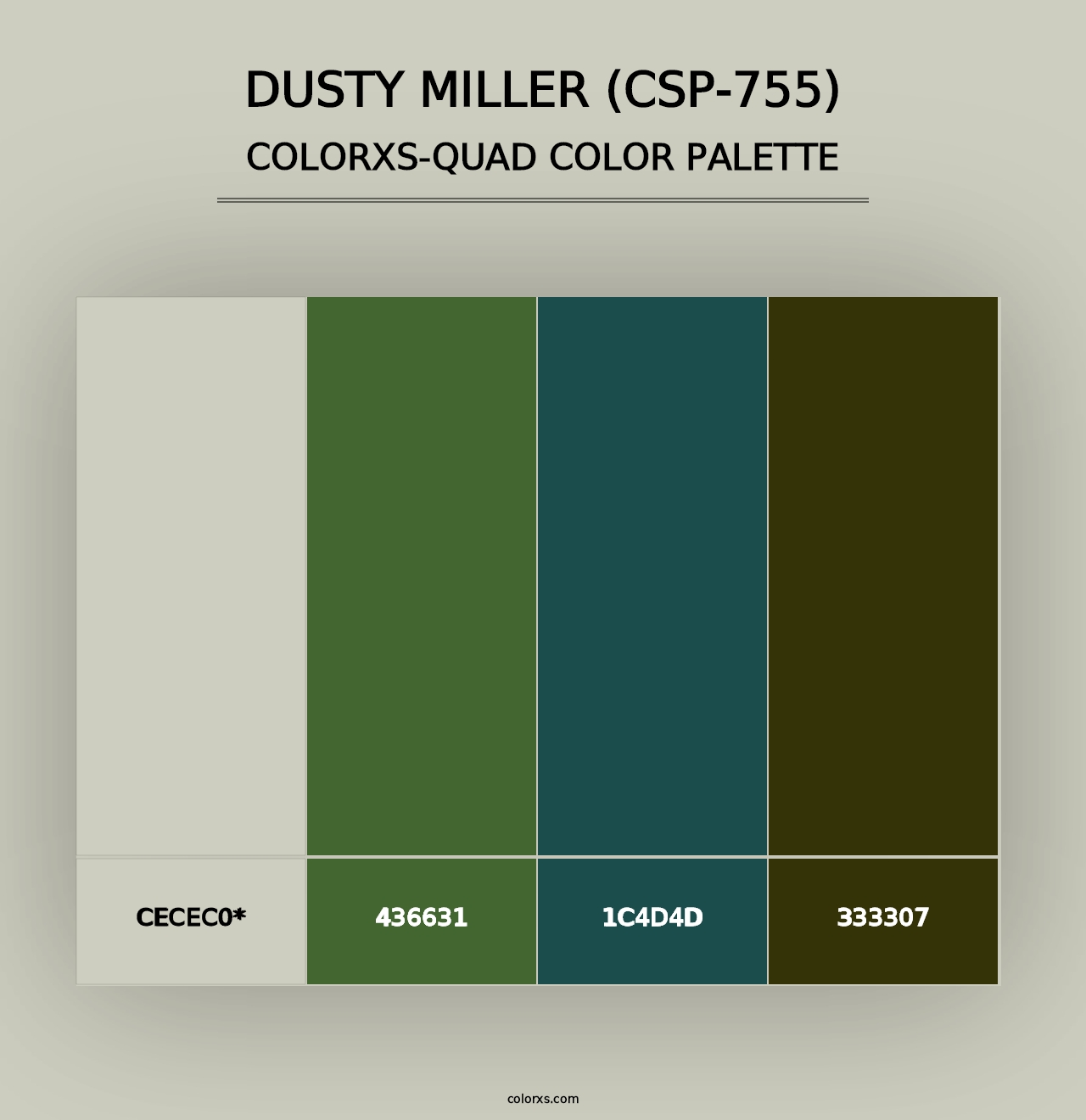 Dusty Miller (CSP-755) - Colorxs Quad Palette