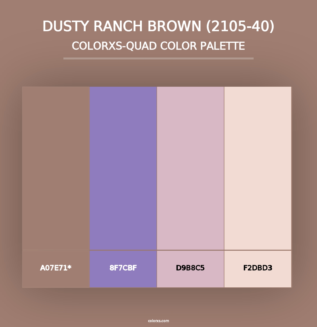 Dusty Ranch Brown (2105-40) - Colorxs Quad Palette