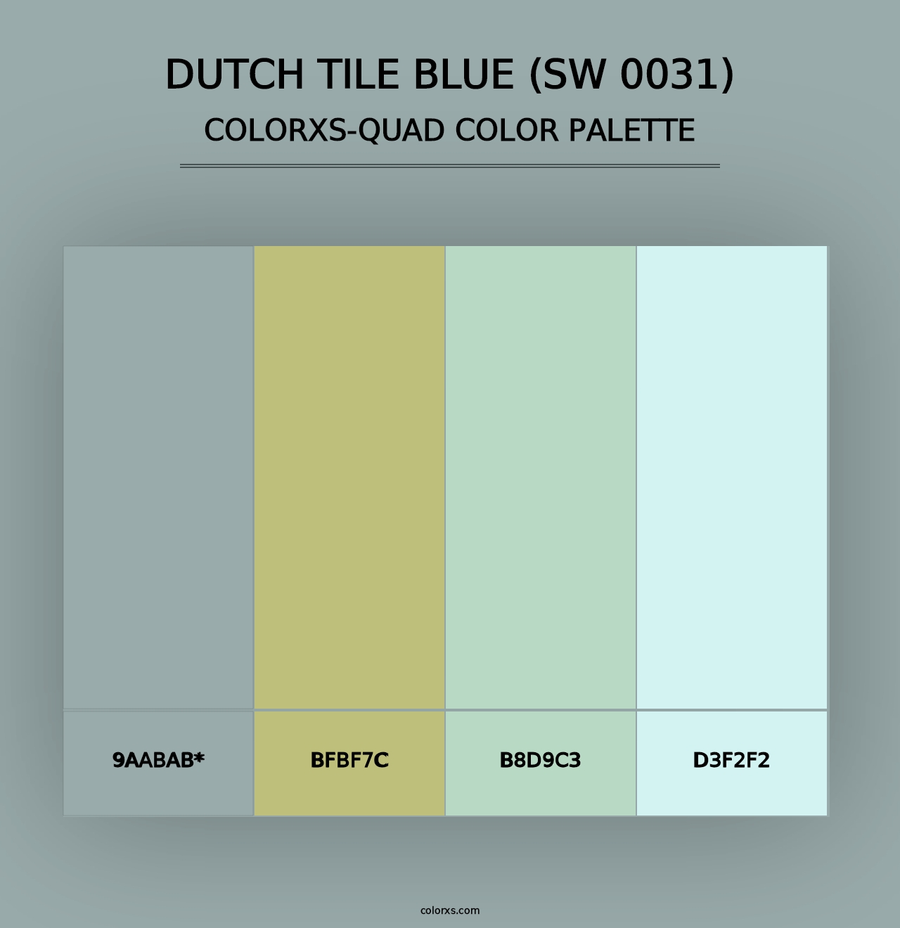 Dutch Tile Blue (SW 0031) - Colorxs Quad Palette