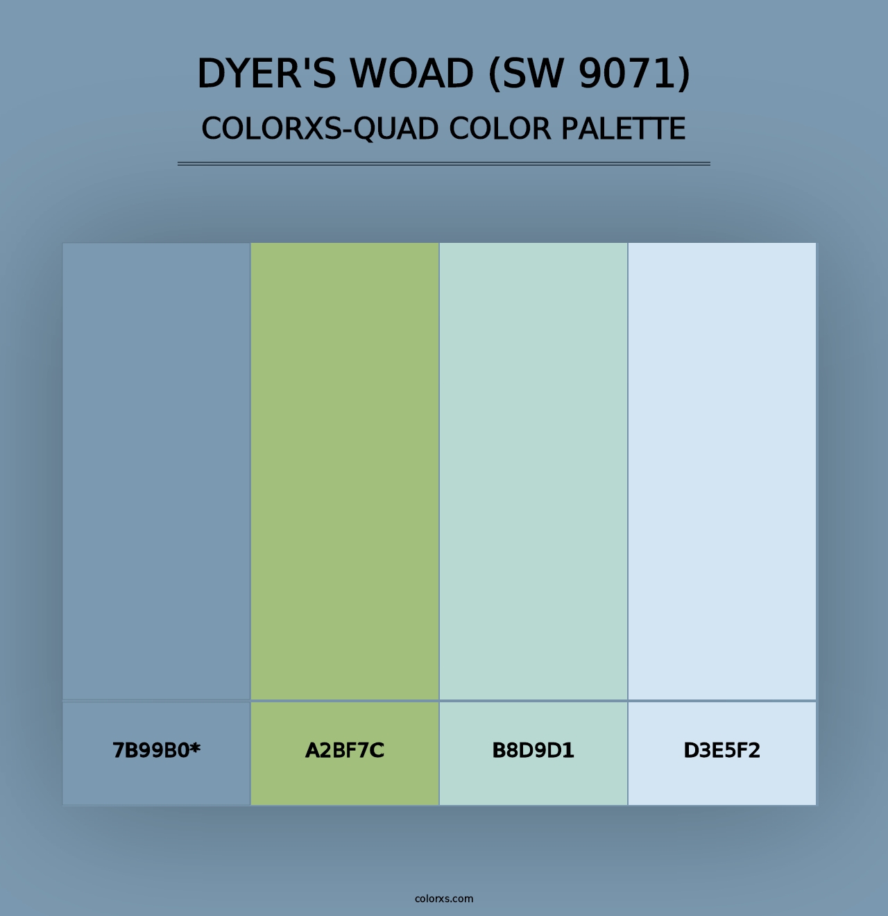 Dyer's Woad (SW 9071) - Colorxs Quad Palette