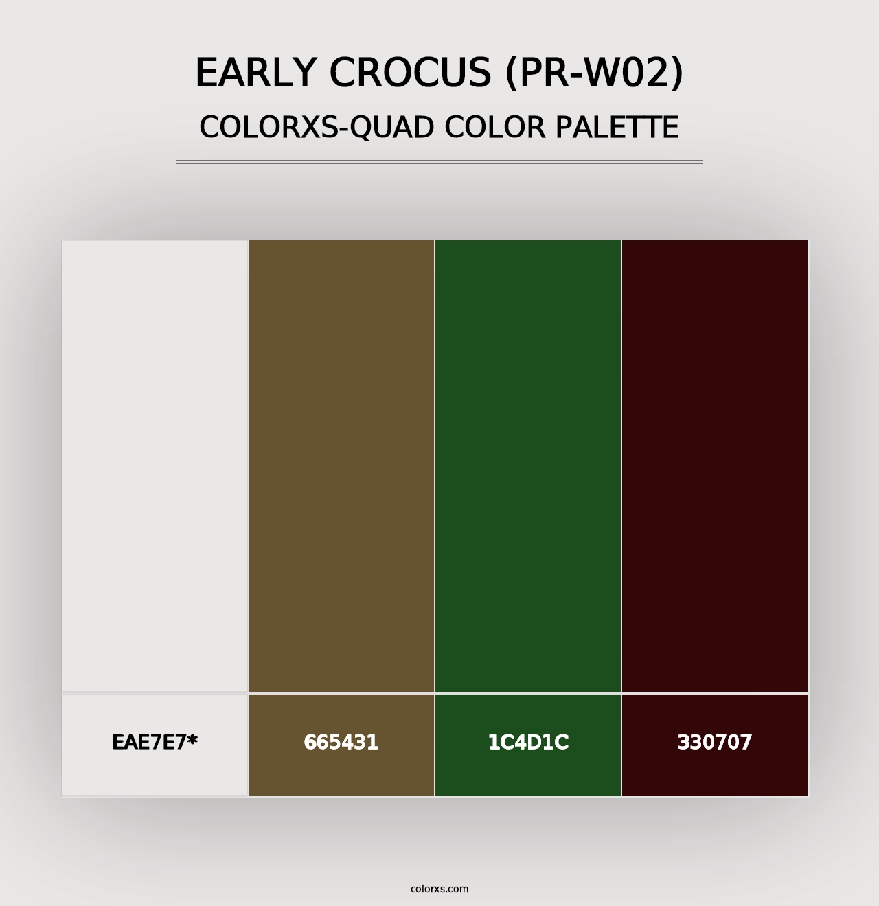 Early Crocus (PR-W02) - Colorxs Quad Palette