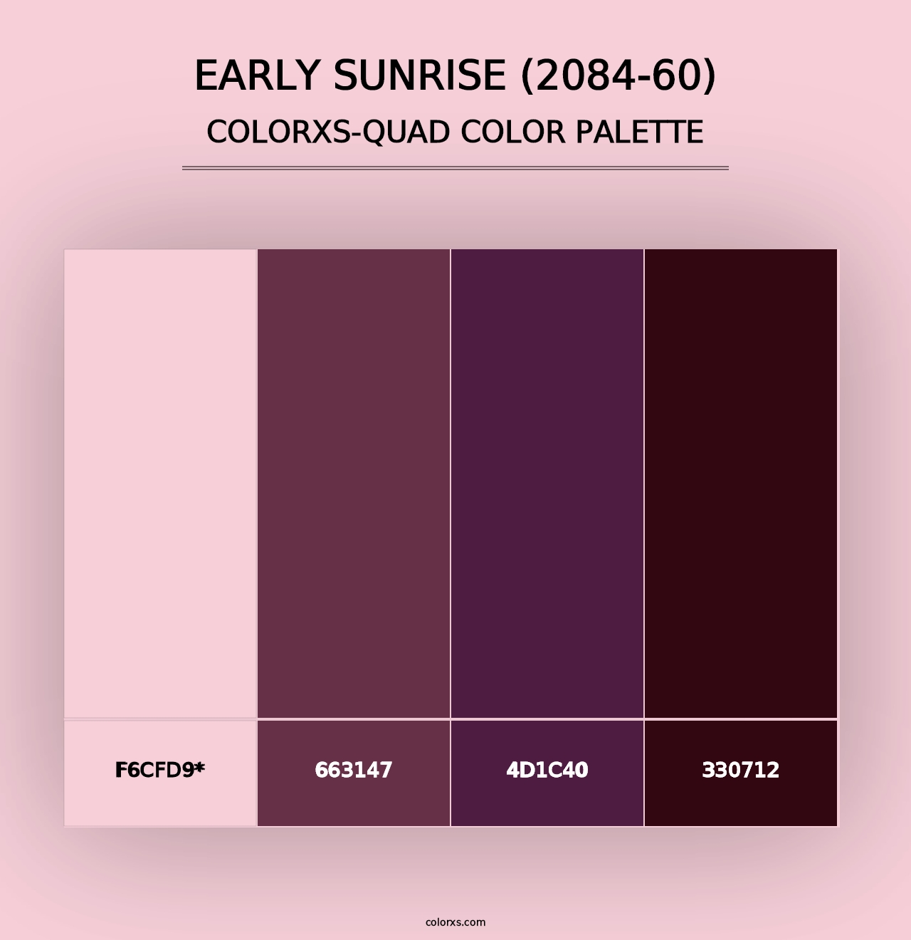 Early Sunrise (2084-60) - Colorxs Quad Palette