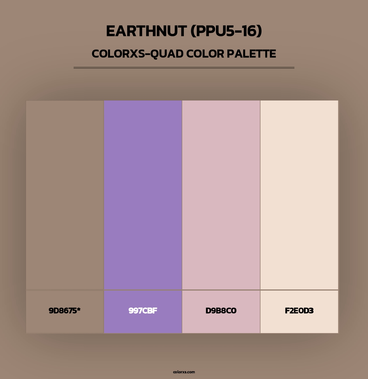 Earthnut (PPU5-16) - Colorxs Quad Palette