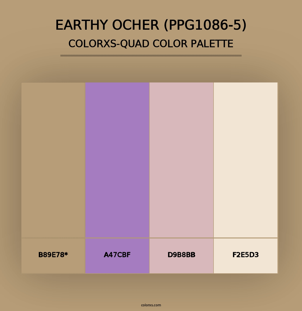 Earthy Ocher (PPG1086-5) - Colorxs Quad Palette